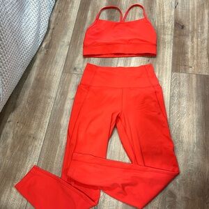 Red-orange yoga set